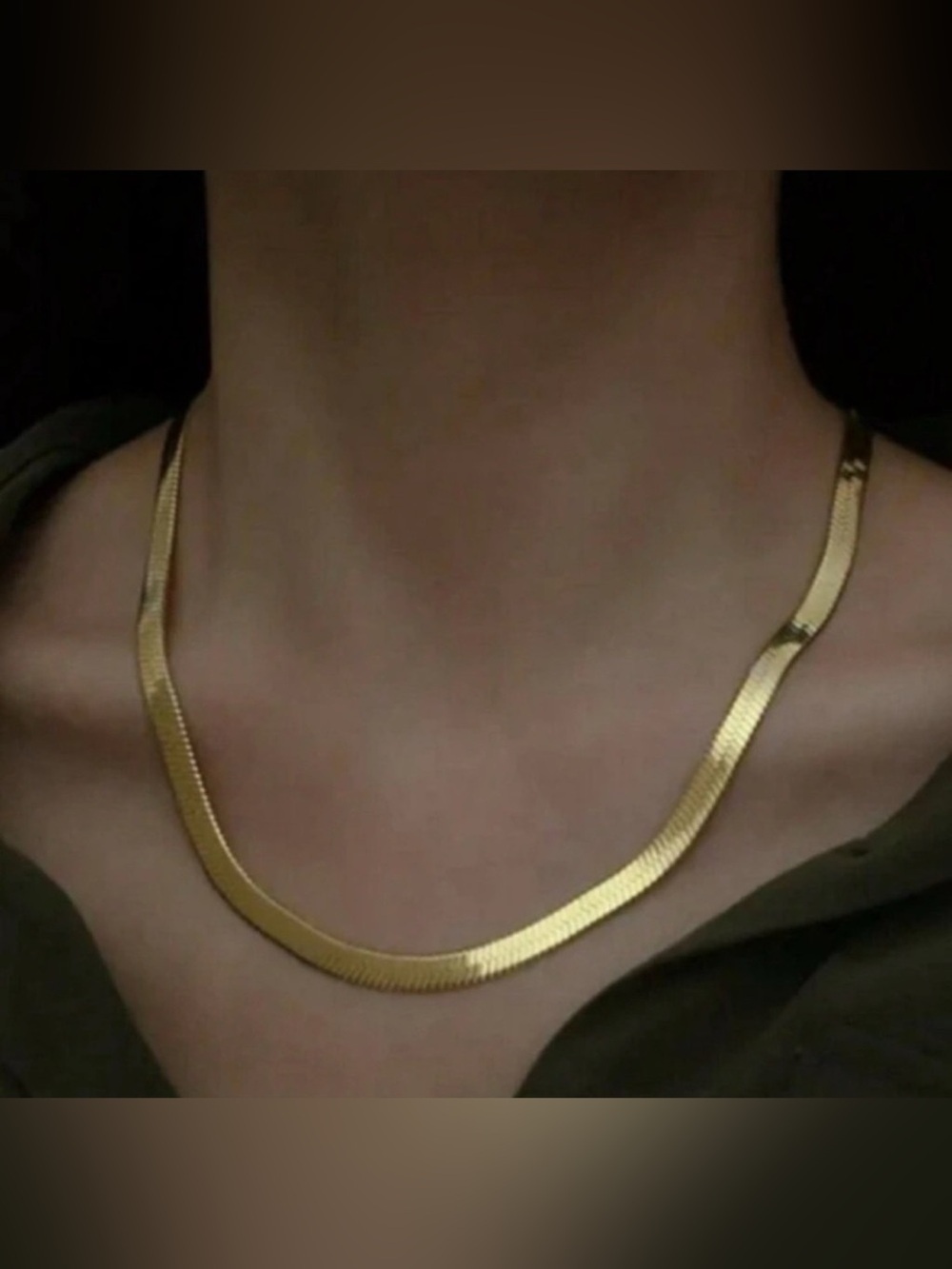 Gold Plated Stainless Steel 2mm Snake Necklace
